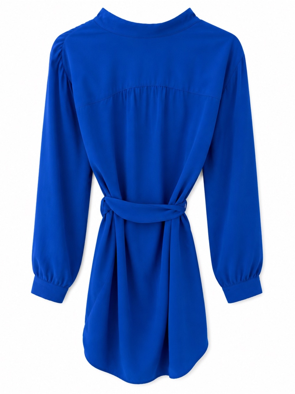 Amanda Uprichard for Le Tote Women’s Small Royal Blue Belted V-Neck Dress - Picture 2 of 4
